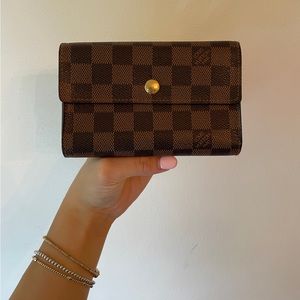 Louis Vuitton Brown Damier Continental Snap Closure Wallet